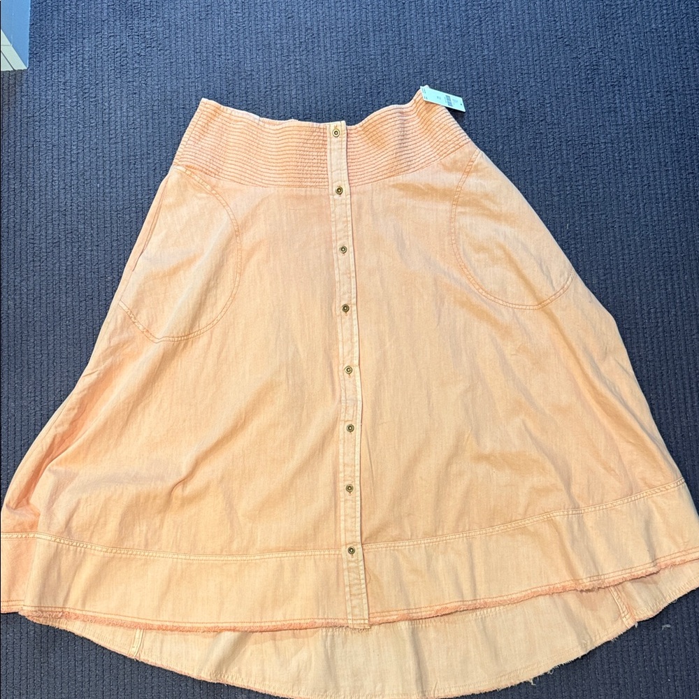 Anthropologie Pilcro sunbaked denim midi skirt